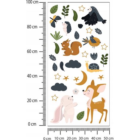 Pegatinas infantiles Animales del Bosque 50x100cm (1/2)