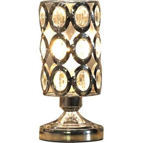 Lampe de Table LED Cristal Lumière Douce Protection Yeux Veilleuse Décorative (1/5)