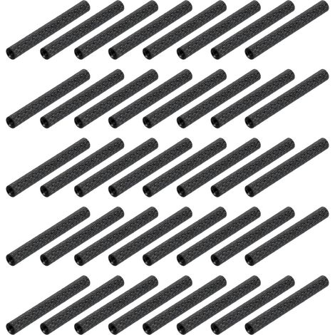 100Pcs M3 x 45mm Entretoise Moleté Aluminium Boulon Manchon Noir (1/5)