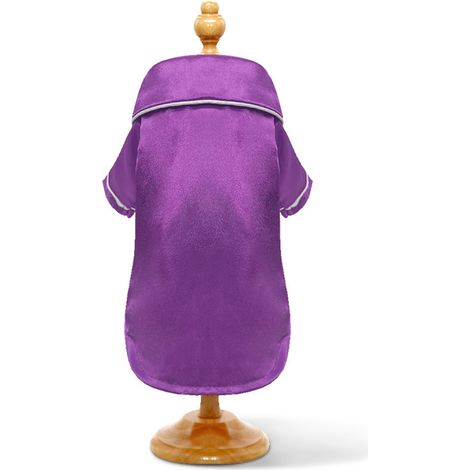 1 pyjama pour chien et chat, en polyester doux, col montant, violet, taille unique, pour petits à grands animaux (1/5)