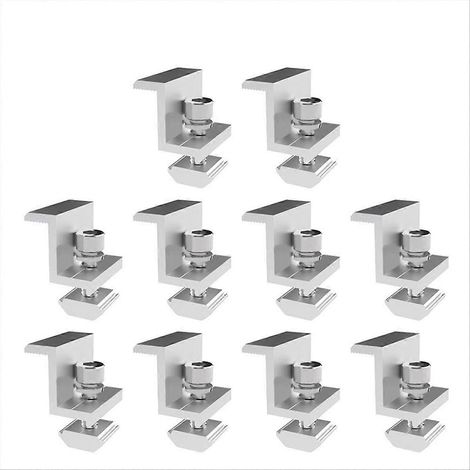 Verstellbare 35-mm-Solarhalterung, Montageklemme für Photovoltaikmodule, robustes Klemmset für die Installation. (1/5)