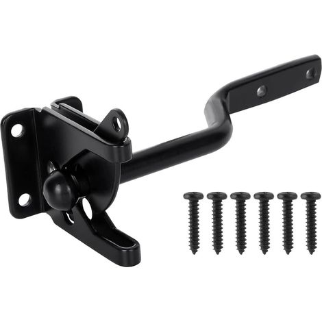 Loquet de portail autobloquant, levier de gravité automatique, loquets de porte, serrure de portail de jardin, serrure de clôture en acier inoxydable, verrou de quincaillerie à pêne basculant (1/5)