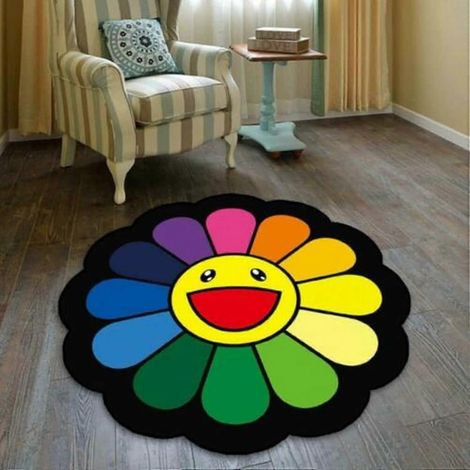 Tapis de chaise Takashi Murakami Tournesol Cool, tapis de sol, paillasson antidérapant (60 cm x 60 cm, n° 7) (8) (1/3)