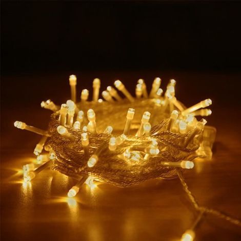 Guirlande Lumineuse - 10 M 100 LED - Blanc Chaud - Extérieur Intérieur - Noël Fête Jardin Maison - 1 Pièce (1/4)