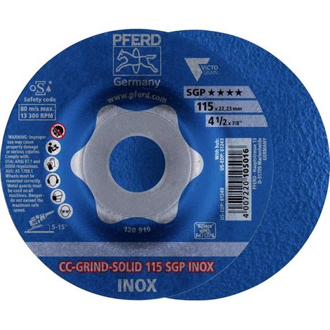 Meule CC-Grind Solid SGP INOX 115mm PFERD (1/5)