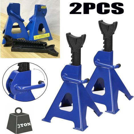 2x support d'essieu 3 tonnes voiture Jack cliquet Heavy Duty support pour voiture 290 - 430mm