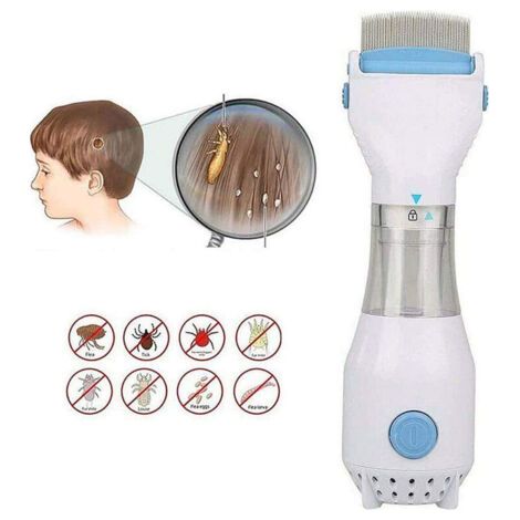 Peigne Électrique Anti-Poux Professionnel avec Aspirateur et Filtre, Nettoyeur de Cheveux, Branchement UE 220V