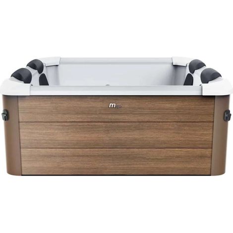 piscina idromassaggio giardini di maggio "aero plus" marrone effetto legno 6 persone 180x180x65 cm