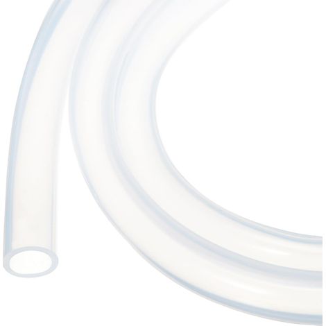 2 M (7 Pieds) Tube en Silicone 13 mm DI 18 mm DE Tube en Plastique Industriel Transparent Tuyaux en Silicone Clair pour Pompe Siphonnage Drainage Irrigation Brassage, 1/2" x 0,7" (1/5)