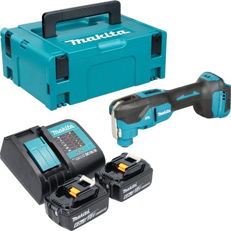 Herramienta multifunción a batería Makita DTM 53 SGJ de 18 V OIS / Starlock sin escobillas + 2 baterías de 6,0 Ah + cargador + Makpac (1/5)