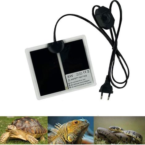 Heizmatte für Reptilien, 15 x 14 cm, verstellbare Terrarien-Heizmatte mit Temperaturregelung für Reptilien – Schildkröten, Schlangen, Echsen, Geckos – Sicherheitsmatte für Aquarien (1/5)