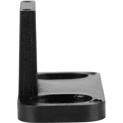 Verstellbarer Bodenstopper für Schiebetüren, Schiebeclip mit Schrauben, Scheunentürbeschläge, schwarze Ausführung, 1 Stück, für den Innen- und Außenbereich geeignet. (1/3)