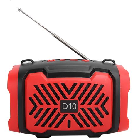 Enceinte sans fil Bluetooth V5.0 D10, micro-enceinte USB avec support lumineux et dragonne FMRed (1/5)