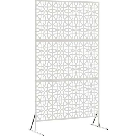Paravent, gris, 100 x 50 x 180 cm, acier.