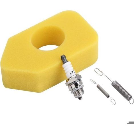 Kit filtres et bougie pour moteur - PZCC - Briggs & Stratton 450–675 - Filtre à air inclus - Bougie L7T - Ressorts compatibles (1/4)