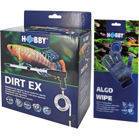 Hobby Dirt Ex Mulmglocke mit Selbst-Ansaugung + Algo Wipe Aquariumhandschuh (1/5)