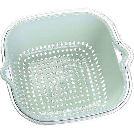 Ensemble panier égouttoir à légumes, bol à fruits et passoire en plastique double couche pour la cuisine