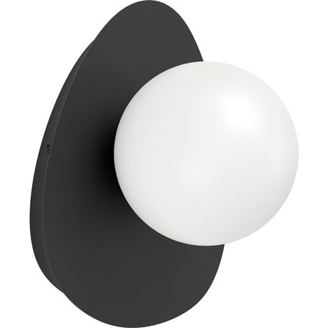 Applique Moderna Castrovido Acciaio Nero Bianco 1 Luce G9 4,2 Ip44