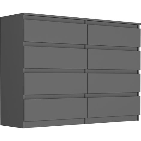 Kommode mit Schubladen Anthrazit, 140 x 40 x 98 cm - Modern R140S8 (1/5)