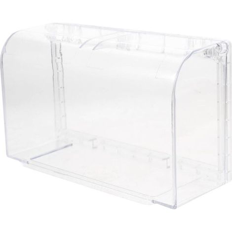 1 Stück wasserdichte Steckdosenabdeckung, doppelt positionierbar, transparente Klebeschutzbox, Spritzschutz-Steckdosenabdeckung für Küche, Bad und (1/4)