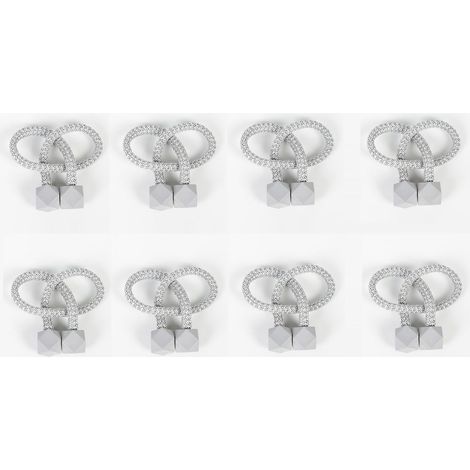 Set di 8 fermatende magnetici moderni - Magneti potenti - Fermacravatte decorativi per finestre - Per tende (tipo 10)