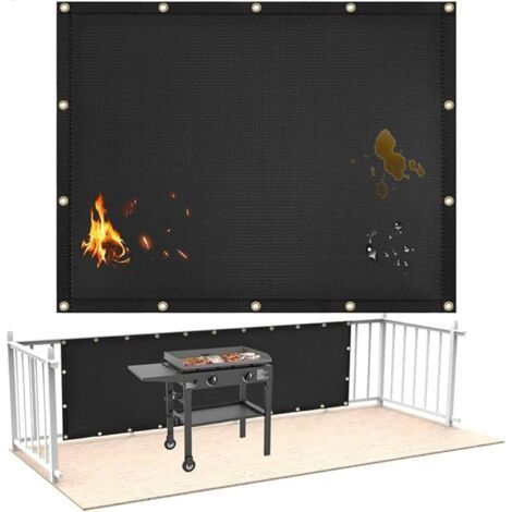 Feuerfester Hitzeschutz für die Wand hinter dem Grill, Hitzeschutz für Holzöfen, Herd-Wandschutz für Kühlschränke, Zubehör für Grillmatten (1/5)
