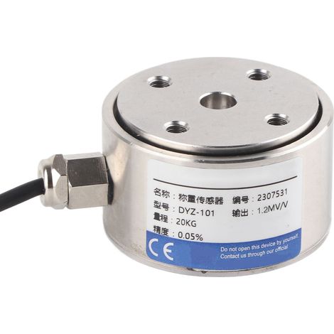 Capteur de force à colonne DYZ-101, pour pesage industriel, en acier inoxydable, capacité de 20 kg (tension/compression). (1/5)