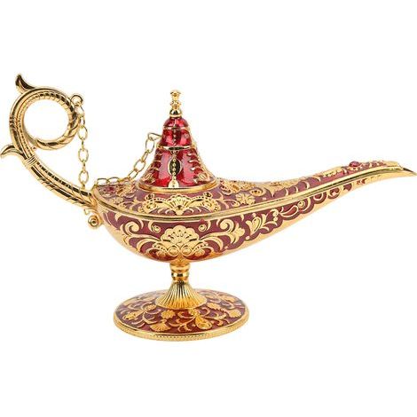 Aladdin-Lampe im europäischen Stil aus antioxidativer roter Zinklegierung, Heimdekoration (1/5)