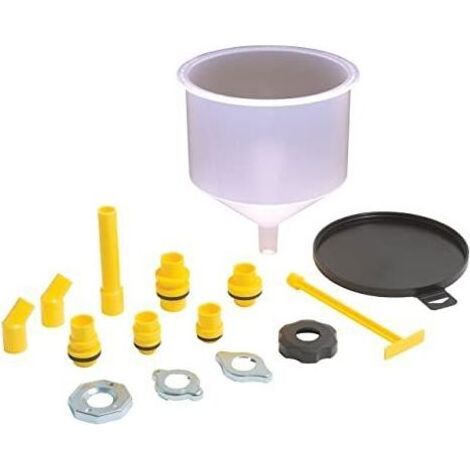 Juego de 15 piezas de embudo y boquilla de plástico para llenado de aceite, herramienta antiderrame, kit de llenado de refrigerante (1/5)
