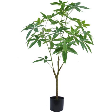 120cm Artificial Money Plant Pachira Realistic Faux Tree (1/2)