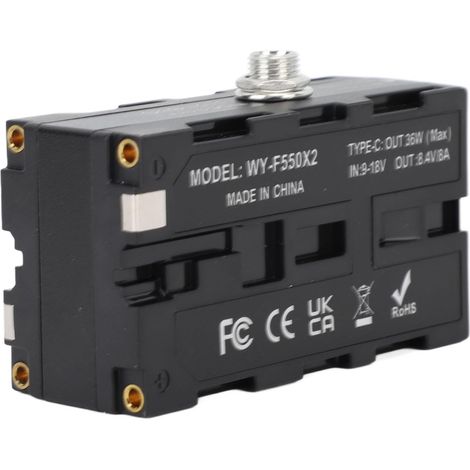 Batterie Factice NP F970 F750 F570 F550, Coupleur CC, Adaptateur d'alimentation Continue pour DCRVX2100 HDRFX1 Atomos V (1/5)