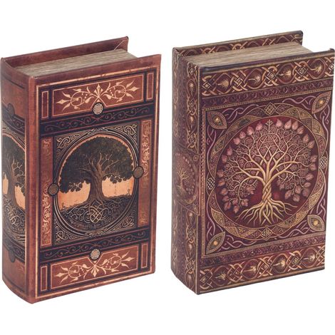 Scatola portaoggetti decorativa vintage, set da 2, design mappamondo, contenitore nascosto, ideale come regalo e decorazione