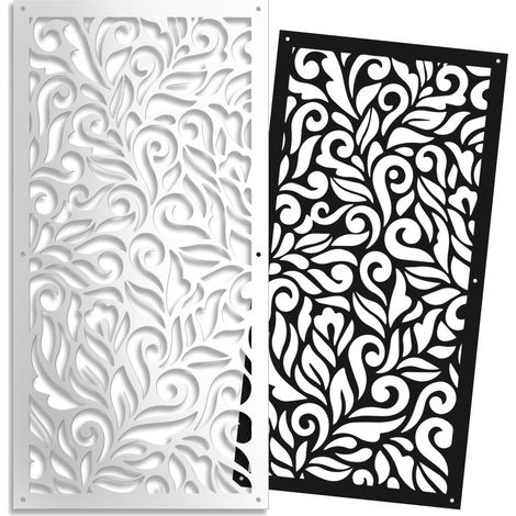 DECOR - Panneau ajouré en PVC - épaisseur 10 mm - Couleur : blanc - Dimension : 47x94 cm