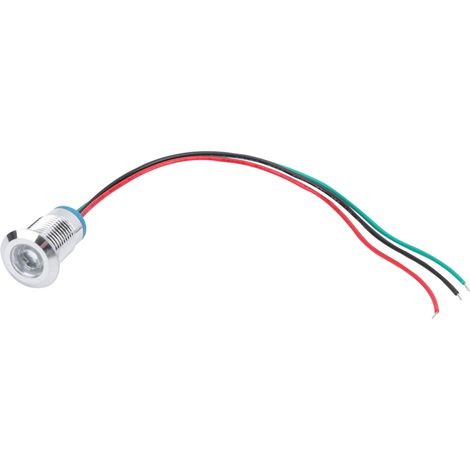 Vier Sets werden zusammen verkauft, 3-6V, 12mm Metall wasserdichte zweifarbige LED-Anzeige (rot/grün). (1/5)