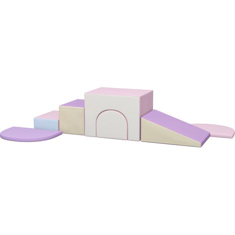 Module en 7 parties pour favoriser le développement de la motricité des bébés, parcours de motricité en mousse EPE pour enfants d'âge préscolaire, multicolore