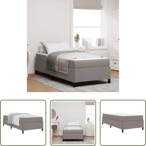 Matelas à ressorts - Lit à ressorts Taupe 80 x 200 cm tissu (1/5)