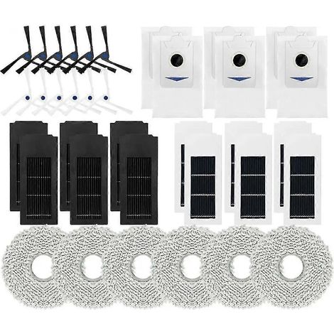 Accessoires pour aspirateur robot Ecovacs Deebot X2 / X2 Omni / X2 Pro : brosse latérale, filtre HEPA, sac à poussière, chiffons de nettoyage.-AquaForge (1/2)