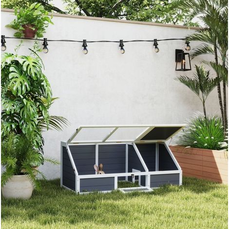 Enclos extérieur sans fond pour tortues 120 x 55 x 20/50 cm gris clair HAVRYA (1/5)