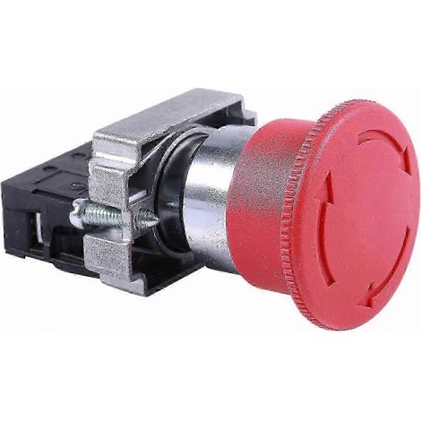 22mm Nc Roter Pilzkopf Not-Aus-Tastenschalter Ersatz 600V10A Zb2-be102c (1/5)