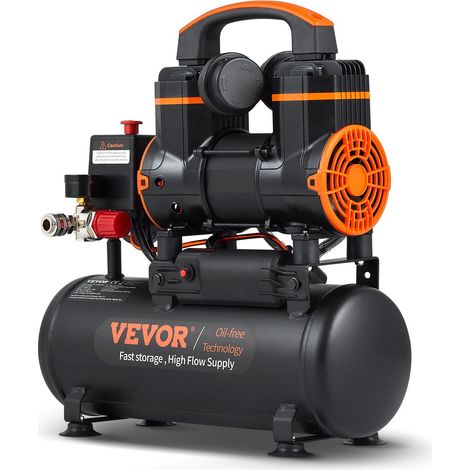 Compresseur d'air 7,9 L 900 W 2,2 CFM 90 PSI Ultra silencieux sans huile 70 dB pour une utilisation efficace et pratique (1/5)