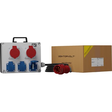 Tableau électrique de chantier avec câble FRED 2x16 A, 3x230 V, prises Mennekes Doktorvolt® DV-6787-F (1/5)