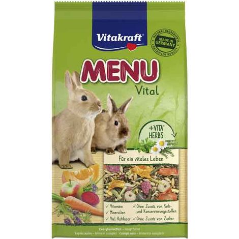 MANGIME PER CONIGLI 'MENU' VITAKRAFT 1 Kg Q.TA 5