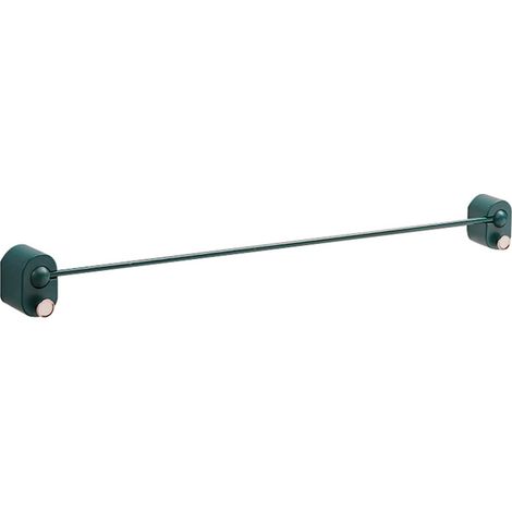 Porte-serviettes mural simple sans perforation, accessoire de salle de bain, noir et vert, long (1/5)