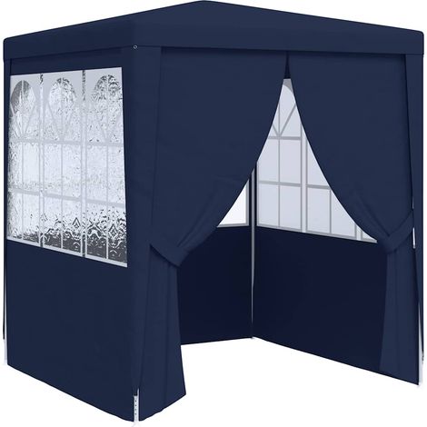 Gazebo Professionale con Pareti 2x2 m Blu 90 g/m² vidaXL