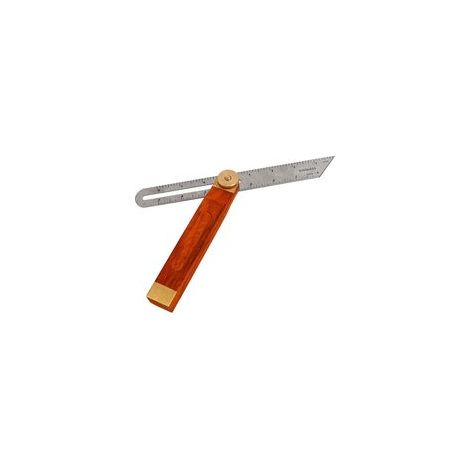 BRAVIX Verstellbarer Mehrzweck-Winkel, Schiebewinkel mit Holzsockel, T-förmiger Schiebewinkel mit Hartholzgriff, ideal für Schreiner, Tischler und Holzbearbeiter
