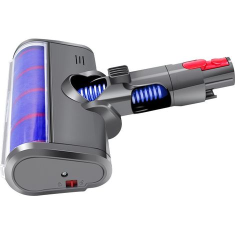 Brosse de sol lumineuse avec éclairage LED pour aspirateur sans fil Dyson V7 V8 V10 V11 V15, tête de rouleau souple de remplacement, accessoire de nettoyage pour parquet et tapis
