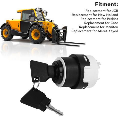 Contacteur de Démarrage Clé avec 2 Clés 701 80184 pour Tractor JCB