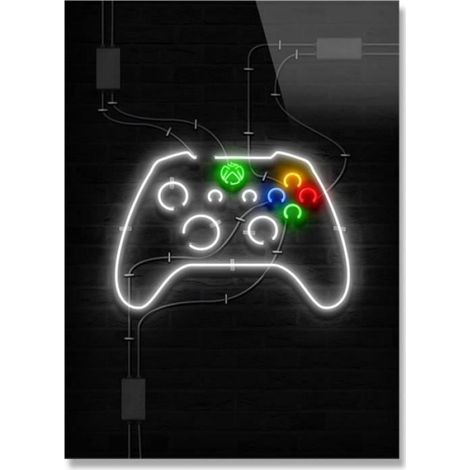 Tableau Murale Art Vidéo Salle De Jeux Abstrait Toile Peinture Drôle Jeu De Fête Affiches HD Tableaux,40x60cmx2 Sans Cadre (1/4)