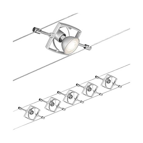 Paulmann MacII 94133 Sistema di illuminazione completo su cavo GU5.3 50 W LED (monocolore) Cromo (opaco)