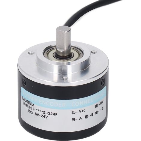 Encodeur incrémental PNP IP50, diamètre extérieur 50 mm, 2 phases, pour commande intelligente, 5-24 V CC, 1200 impulsions/minute. (1/5)